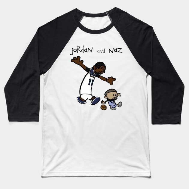 Jordan and Naz (Calvin and Hobbes) Baseball T-Shirt by Mortimermaritin